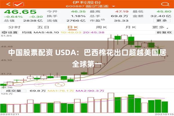 中国股票配资 USDA：巴西棉花出口超越美国居全球第一